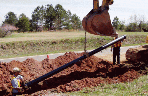 Water Line Extension Being Put in Place