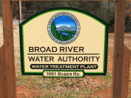 Broad River Water Authority Water Treatment Plant Sign 