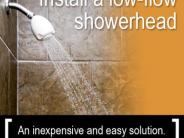 Install a low-flow shower head. An inexpensive and easy solution. Five dollars, fives minutes, and a wrench.