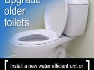 Upgrade older toilets. Install a new water efficient unit or retrofit your toilet with a dual-flush kit.
