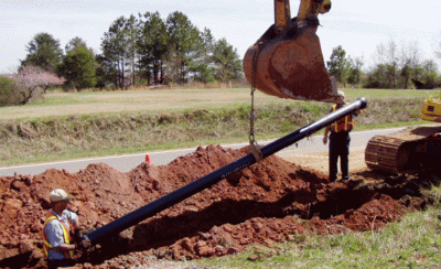 Water Line Extension Being Put in Place
